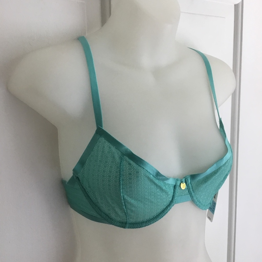 Sam Edelman Turquoise Mesh Bra underwire New - Picture 2 of 6